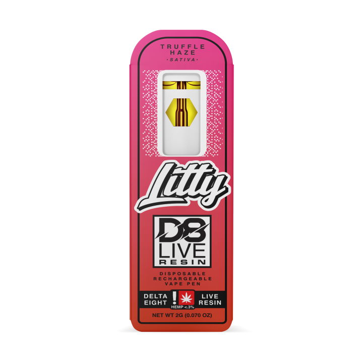 LITTY - DELTA-8 -LIVE RESIN- TRUFFLE HAZE - DISPOSABLE PEN 2G 